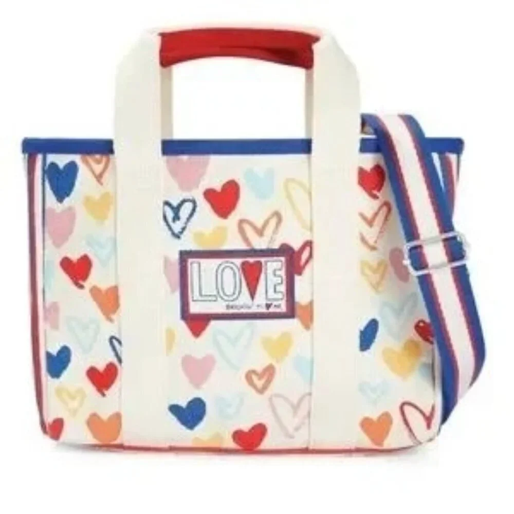 Brighton Red, White & You Canvas Heart Print Tote